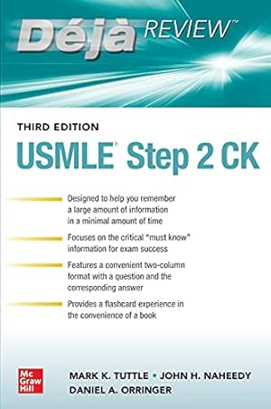 Bild des Verkufers fr Deja Review: USMLE Step 2 CK by Tuttle, Mark, Naheedy, John, Orringer, Daniel [Paperback ] zum Verkauf von booksXpress