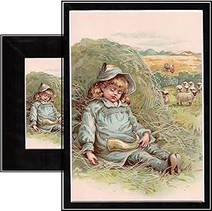 Bild des Verkufers fr Little Boy Blue'. Color Lithograph c1880 f. zum Verkauf von Blind-Horse-Books (ABAA- FABA)