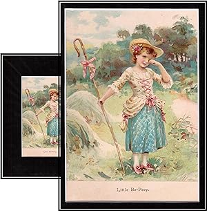 Bild des Verkufers fr Little Bo Peep' Color Lithograph c1880 zum Verkauf von Blind-Horse-Books (ABAA- FABA)