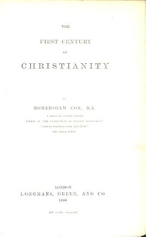 Bild des Verkufers fr The first century of Christianity zum Verkauf von WeBuyBooks