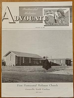 Pentecostal Holiness Advocate - January 18, 1964 (Cover Story - First Penteostal Holiness Church ...