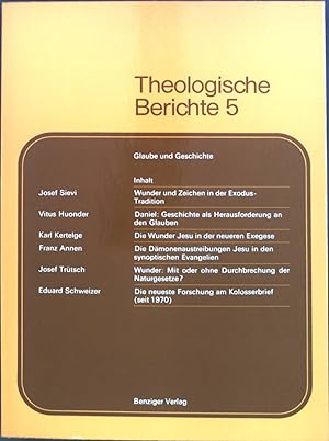 Seller image for Theologische Berichte 5: Wunder und Zeichen in der Exodus-Tradition. for sale by books4less (Versandantiquariat Petra Gros GmbH & Co. KG)