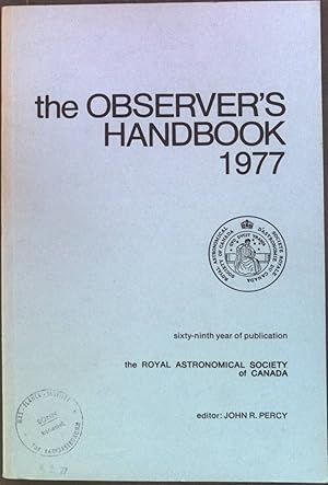 Image du vendeur pour the Observer's Handbook 1977 mis en vente par books4less (Versandantiquariat Petra Gros GmbH & Co. KG)