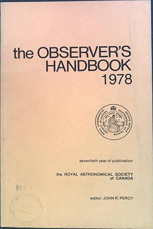 Image du vendeur pour the Observer's Handbook 1978 mis en vente par books4less (Versandantiquariat Petra Gros GmbH & Co. KG)