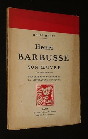 Seller image for Henri Barbusse : Son oeuvre for sale by Abraxas-libris