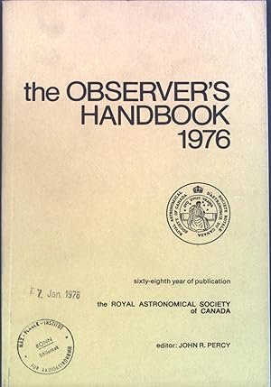 Bild des Verkufers fr the Observer's Handbook 1976 zum Verkauf von books4less (Versandantiquariat Petra Gros GmbH & Co. KG)