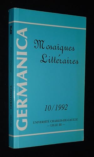 Imagen del vendedor de Germanica (10/1992) : Mosaques littraires a la venta por Abraxas-libris