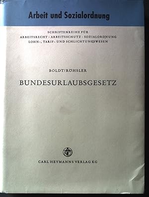 Bild des Verkufers fr Mindesturlaubsgesetz fr Arbeitnehmer (Bundesurlaubsgesetz). Arbeit und Sozialordnung: Schriftenreihe fr Arbeitsrecht, Arbeitsschutz, Sozialordnung, Lohn- Tarif- und Schlichtungswesen; Arbeitsrecht Band 2. zum Verkauf von books4less (Versandantiquariat Petra Gros GmbH & Co. KG)