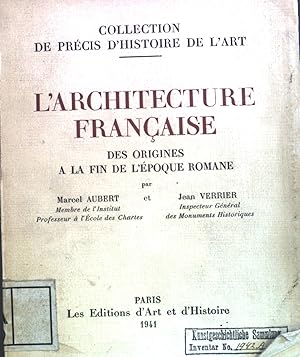Seller image for L'Architecture Francaise, des Origines a la fin de L'Epoque Romane. for sale by books4less (Versandantiquariat Petra Gros GmbH & Co. KG)