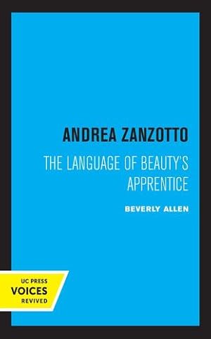 Seller image for Andrea Zanzotto: The Language of Beauty's Apprentice by Allen, Beverly C. [Paperback ] for sale by booksXpress
