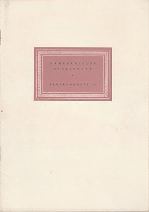 Imagen del vendedor de Programmheft Richard Strau ELEKTRA 17. Juni 1954 Spielzeit 1953 / 54 Heft 18 a la venta por Programmhefte24 Schauspiel und Musiktheater der letzten 150 Jahre