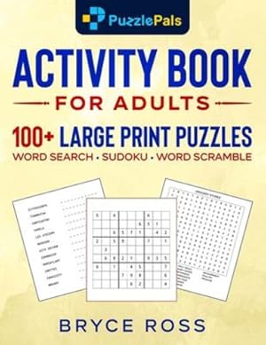 Imagen del vendedor de Activity Book for Adults: 100+ Large Print Sudoku, Word Search, and Word Scramble Puzzles [Soft Cover ] a la venta por booksXpress