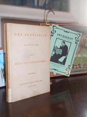 Seller image for Der Schwierige. Lustspiel in drei Akten. for sale by Antiquariat Klabund Wien