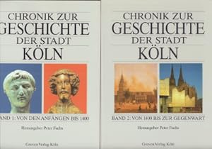 Bild des Verkufers fr Chronik zur Geschichte der Stadt Kln. Band 1: Von den Anfngen bis 1400. Band 2: Von 1400 bis zur Gegenwart zum Verkauf von Antiquariat Jenischek