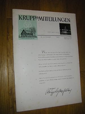 Kruppsche Mitteilungen. 38. Jahrgang, Nr. 5, Dezember 1954