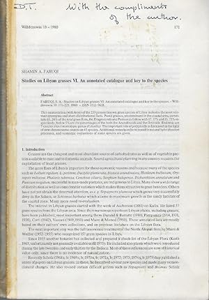 Studies on Libyan Grasses VI - an annotated catalogue and key to species
