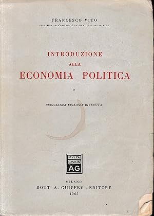 Introduzione alla Economia Politica, vol. 1°
