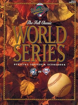 Official Major League Baseball Souvenir Scorebook - the fall Classic October 1993 World Series Bl...