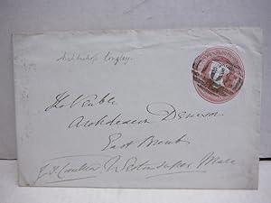 CHARLES T. LONGLEY - autographed envelope (1867)