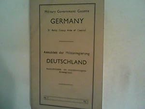 Military Government Gazette Germany , 21 Army Group Area of Contrl - Amtsblatt der Militärregieru...