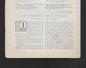 Image du vendeur pour The Food Question In America And Europe, Or The Public Victualing Department mis en vente par Legacy Books II