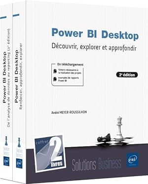 Power BI Desktop ; coffret de 2 livres : découvrir, explorer et approfondir (2e édition)