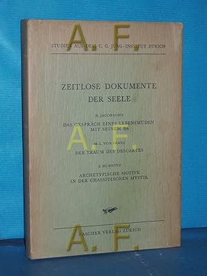 Image du vendeur pour Zeitlose Dokumente der Seele. Studien aus dem C. G. Jung-Institut, Zrich , 3 mis en vente par Antiquarische Fundgrube e.U.