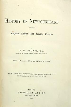 A HISTORY OF NEWFOUNDLAND.