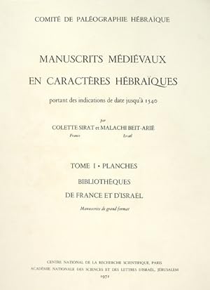 Bild des Verkufers fr MANUSCRITS MDIVAUX EN CARACTRES HBRAQUES. zum Verkauf von Livraria Castro e Silva