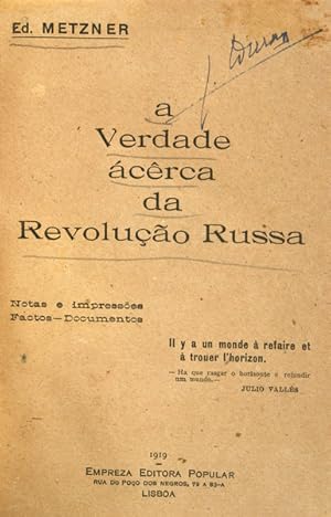 VERDADE ÀCÊRCA DA REVOLUÇÃO RUSSA.