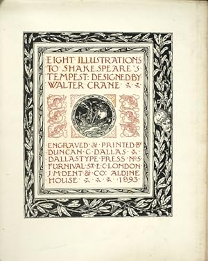 EIGHT ILLUSTRATIONS TO SHAKESPEARE'S TEMPEST: DESIGNED BY WALTER CRANE.