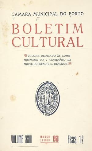 BOLETIM CULTURA. VOLUME XXIII, FASCÍCULOS 1-2, MARÇO-JUNHO DE 1960.