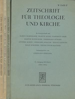 Bild des Verkufers fr Zeitschrift fr Theologie und Kirche, 71. zum Verkauf von Fundus-Online GbR Borkert Schwarz Zerfa