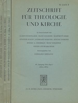 Bild des Verkufers fr Zeitschrift fr Theologie und Kirche, 69. zum Verkauf von Fundus-Online GbR Borkert Schwarz Zerfa