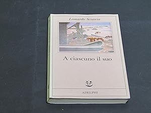 Immagine del venditore per Sciascia Leonardo. A ciascuno il suo. Adelphi. 1988 venduto da Amarcord libri