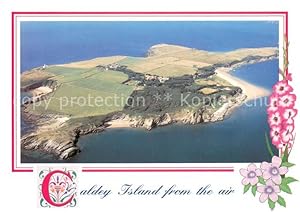 Postkarte Carte Postale 73742177 Caldey Island Wales UK Fliegeraufnahme