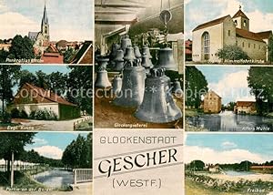 Postkarte Carte Postale 73742646 Gescher Pankratius Kirche Ev Kirche Berkelpartie Glockengiessere...
