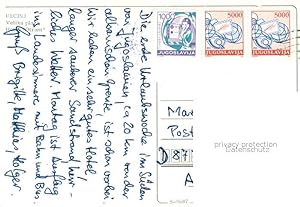 Postkarte Carte Postale 73745198 Ulcinj Montenegro Velika plaza Hotel Otrant Fliegeraufnahme Ulci...