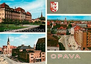 Postkarte Carte Postale 73747059 Opava Troppau CZ Bezrucovo namesti s budovou ONV Stred mesta Rad...