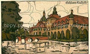Postkarte Carte Postale 73748882 Isselburg Schloss Anholt Kuenstler Steinzeichnung Isselburg
