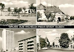 Bild des Verkufers fr Postkarte Carte Postale 73751013 Guben HO Gaststaetten Junge Welt und Zentrum Karl Marx Strasse Hochhaus zum Verkauf von Versandhandel Boeger