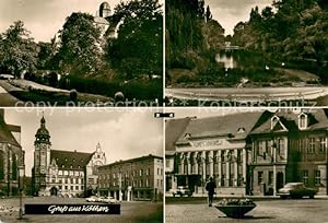 Postkarte Carte Postale 73750190 Koethen Anhalt Schlosspark Marktplatz Rathaus Stadthaus Hubertus...