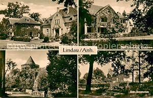 Postkarte Carte Postale 73750590 Lindau Anhalt Diaet Sanatorium Gaestehaus Verwaltung Burg Park L...