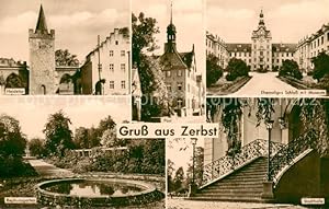 Postkarte Carte Postale 73753031 Zerbst Heidetor Post ehemaliges Schloss mit Museum Rephunsgarten...