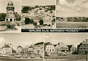 Bild des Verkufers fr Postkarte Carte Postale 73753660 Bergen Ruegen Ernst Moritz Arndt Turm Karl Marx Platz Panorama Bergen zum Verkauf von Versandhandel Boeger