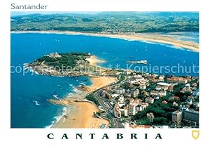 Bild des Verkufers fr Postkarte Carte Postale 73751850 Santander Cantabria Vista aerea Santander zum Verkauf von Versandhandel Boeger