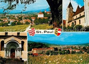 Seller image for Postkarte Carte Postale 73752342 St Paul Lavanttal Panorama Kirche Portal St Paul Lavanttal for sale by Versandhandel Boeger