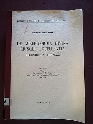 Image du vendeur pour De misericordia divina eiusque excellentia mis en vente par librisaggi