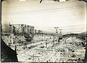 "CONSTRUCTION DE MÔLE (LE HAVRE années 20)" Photo originale (années 20)