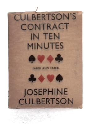 Imagen del vendedor de Culbertson's Contract Bridge in Ten Minutes a la venta por World of Rare Books